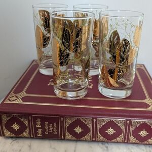 Vintage 1960's Libbey Set Of 4 Mid Century Modern High Ball Glasses